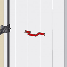 Poignée À Queue De Carpe Ext. 115 Int. 85 Mm Acier Noir Pré-peint