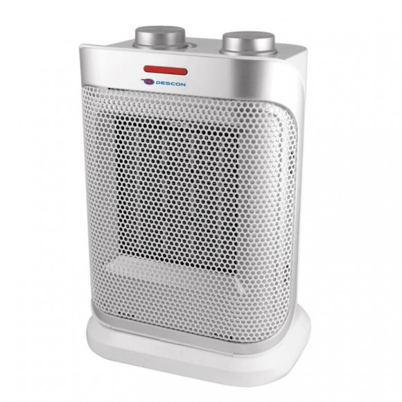 Dtools - Radiateur Soufflant Oscillant - Chauffage D'appoint - Puissance 1500w - Élément Chauffant Céramique - Gris