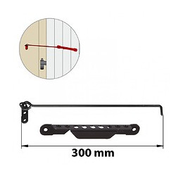 Crochet Sur Platine Et Crémaillère Acier Prépeint, H.70 X L.350 X P.20 Mm