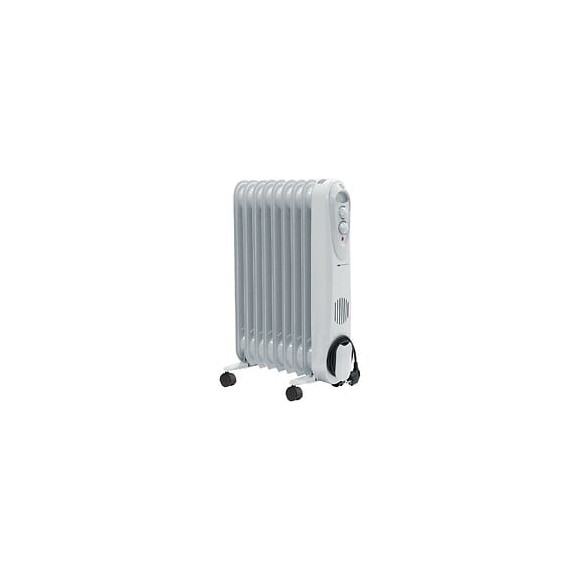 Dtools - Radiateur À Bain D'huile - Puissance De Chauffage 2000w - Tension 230v/50 Hz - Thermostat - Blanc