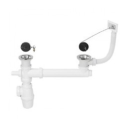 Vidage Évier 2 Bacs Avec Trop Plein