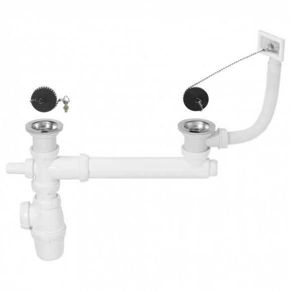 Vidage Évier 2 Bacs Avec Trop Plein