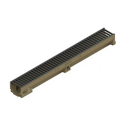 Caniveau Self 100 - Hauteur 95 Mm - Largeur 98 Mm  - Aco - Grille Passerelle Acier Anthracite / Fente 11,5mm / A15
