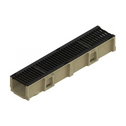Caniveau Self 200 - Hauteur 145mm - Largeur 150 Mm  - Aco - Grille Passerelle Fonte / Fente 15mm / B125