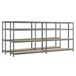 Lot De 2 Étagères Double Rack Modulö - 290 X 50 Cm - 8 Plateaux