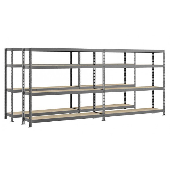 Lot De 2 Étagères Double Rack Modulö - 290 X 50 Cm - 8 Plateaux