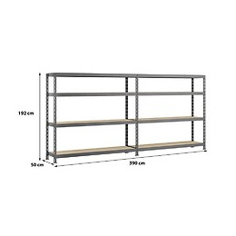 Etagère Double Rack Modulö - 290 X 50 Cm - 8 Plateaux