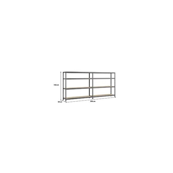 Etagère Double Rack Modulö - 290 X 50 Cm - 8 Plateaux