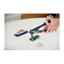 Lot Pince À Riveter Rapid Rp10 Avec 100 Rivets Aluminium Ø3,2 / 4,0 Et 4,8.