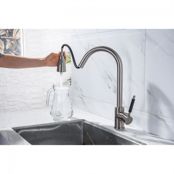 Oceanic Mitigeur Devier - Rotatif 360? - 2 Jets - Avec Douchette Extractible