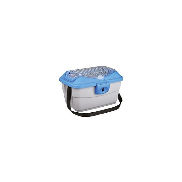 Trixie Box De Transport Mini-capri 40 X 22 X 30 Cm Gris Clair/bleu Pour Rongeurs