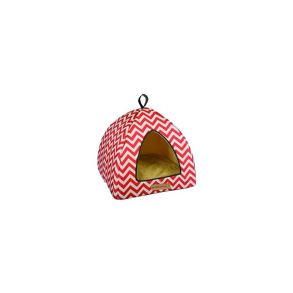 Mpets Tipi Tasmania - Rouge Et Blanc - Pour Chat