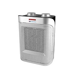 Dtools - Radiateur Soufflant Céramique - Puissance 1500w - Thermostat - Voltage 230v/50 Hz - Argent