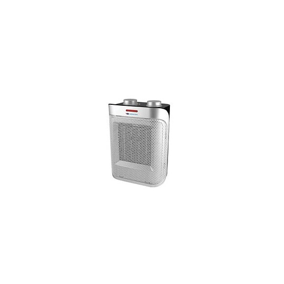 Dtools - Radiateur Soufflant Céramique - Puissance 1500w - Thermostat - Voltage 230v/50 Hz - Argent