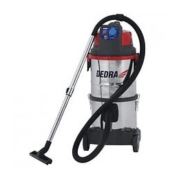 Dtools - Aspirateur Industriel Poussières - 1400 W + Prise  - Cuve Inox Capacité 20 L - Aspirateur Atelier - Filtre À Eau - 