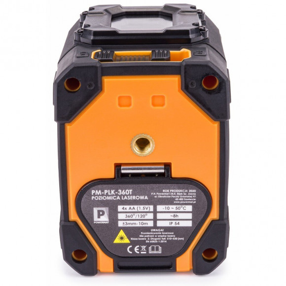 Power Tool - Niveau À Laser - 2 Diodes - Laser Rouge Croisé - Précision ±3mm-10m - 2 Piles Aa - Distance De Mesure 50 M - G