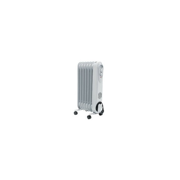 Dtools - Radiateur À Bain D'huile - Chauffage D'appoint - Puissance 1500w - Thermostat + Protection Contre Surchauffe - Blanc