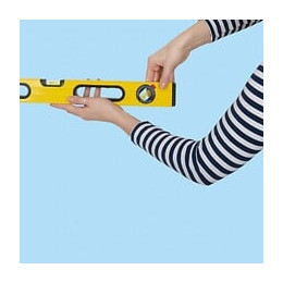 Dtools - Niveau À Bulle Rectangulaire - Structure En Aluminium - Longueur 200 Cm - 3 Bulles - Embouts De Protection - Jaune