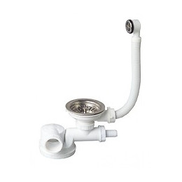 Vidage Évier Avec Siphon, 1 Bac, Diam.90 Mm