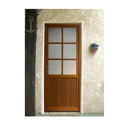 Porte De Service En Bois   Modele 'naxos' 215x90 Poussant Gauche (cotes Tableau)