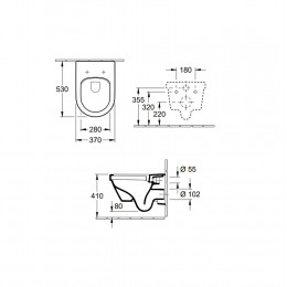 Villeroy & Boch Wc Suspendu Sans Bride Architectura + Abattant