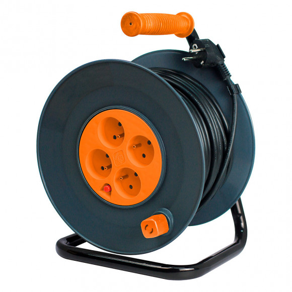 Enrouleur Ho5vv-f 4 Prises 3g1,5 40m + Coupe-circuit - Zenitech