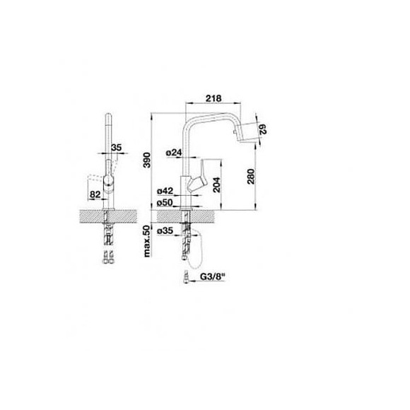 Mitigeur Avec Douchette Blanco 520765