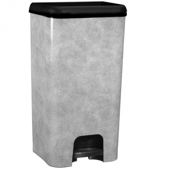 Poubelle De Cuisine À Pédale Lincoln Béton Plastique 40l