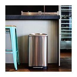 Poubelle De Cuisine À Pédale Greenwich Argent Inox 30l