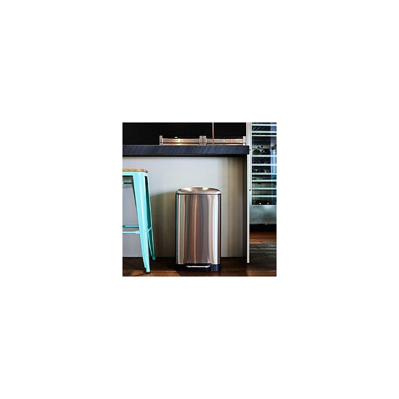 Poubelle De Cuisine À Pédale Greenwich Argent Inox 30l