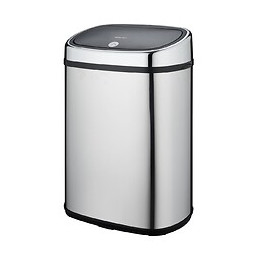 Poubelle De Cuisine Push City Gris Inox 50l