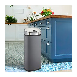 Poubelle De Cuisine Automatique Largo Gris Inox 42l