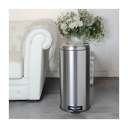 Poubelle De Cuisine À Pédale Urban Gris Inox 30l