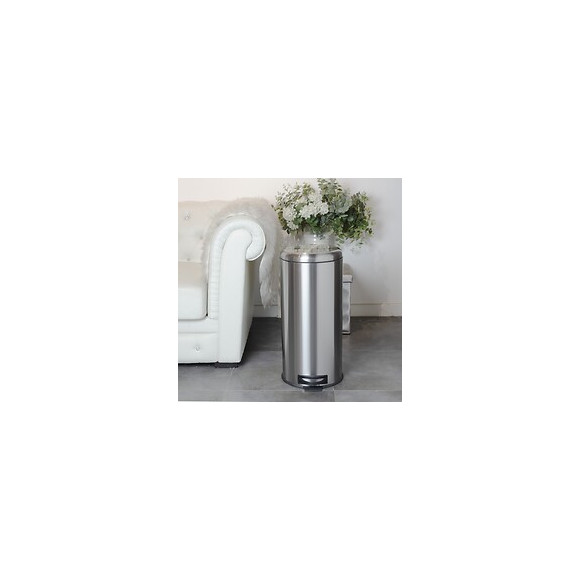 Poubelle De Cuisine À Pédale Urban Gris Inox 30l