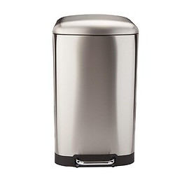 Poubelle De Cuisine À Pédale Greenwich Argent Inox 40l