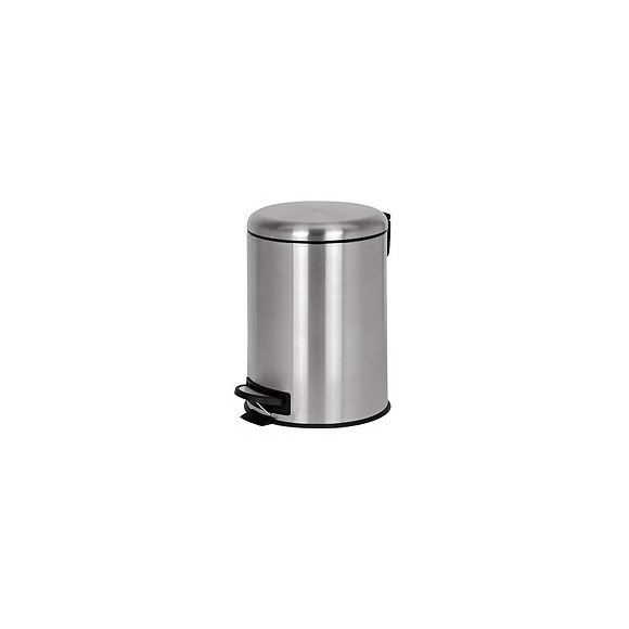 Poubelle De Salle De Bain À Pédale Urban Gris Inox 5l