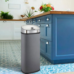 Poubelle De Cuisine Automatique Largo Gris Inox 42l