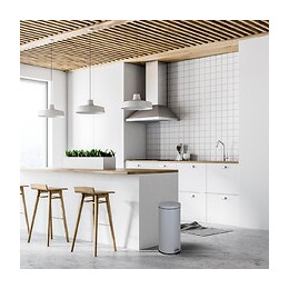 Poubelle De Cuisine À Pédale Urban Gris Inox 30l