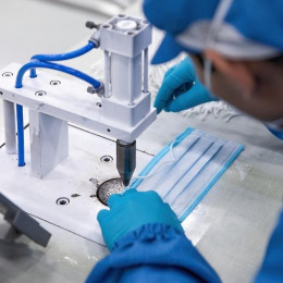 Lot De 100 Masque Chirurgical  Bleu Polypropylène