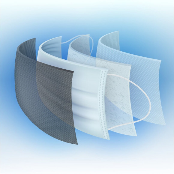 Lot De 1000 Masque Chirurgical  Bleu Polypropylène