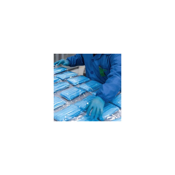 Lot De 100 Masque Chirurgical  Bleu Polypropylène