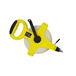 Dcraft - Mètre Ruban Fiberglass - Longueur 100 M - Poignée Antidérapante - Ruban De Mesure Enroulable - Jaune