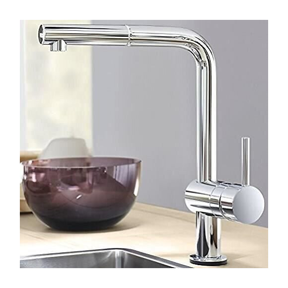 Grohe Mitigeur Evier Electronique Minta Touch - Bec En L Avec Douchette Extractible - Chrome