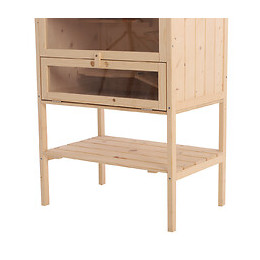 Cage Pour Hamsters Souris Petits Rongeurs Multi-niveaux 5 Étages 10 Plateformes Bois De Pin 60 X 40 X 120 Cm