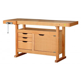Etabli Bois 3 Tiroirs 1 Porte - H 0,82 X L 0,50 X L 1,50 M