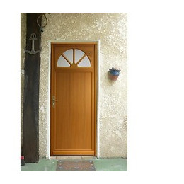 Porte De Service En Bois   Modele 'pixos' 215x90 Poussant Gauche (cotes Tableau)