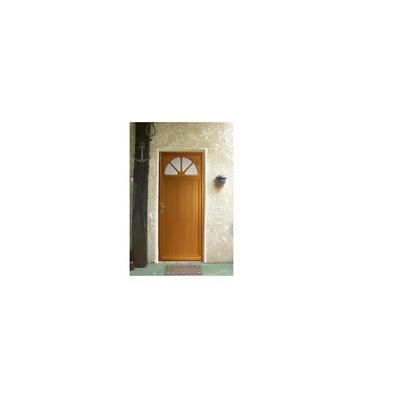 Porte De Service En Bois   Modele 'pixos' 215x90 Poussant Droite (cotes Tableau)