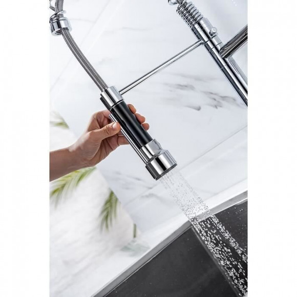 Oceanic Mitigeur Devier - Rotatif 360? -  2 Jets - Avec Douchette Extractible