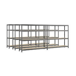 Lot De 3 Étagères Double Rack Modulö - 290 X 50 Cm - 8 Plateaux