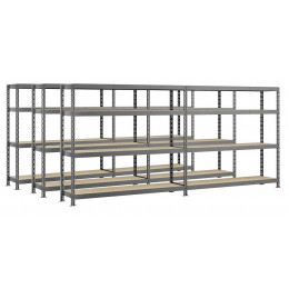 Lot De 3 Étagères Double Rack Modulö - 290 X 50 Cm - 8 Plateaux